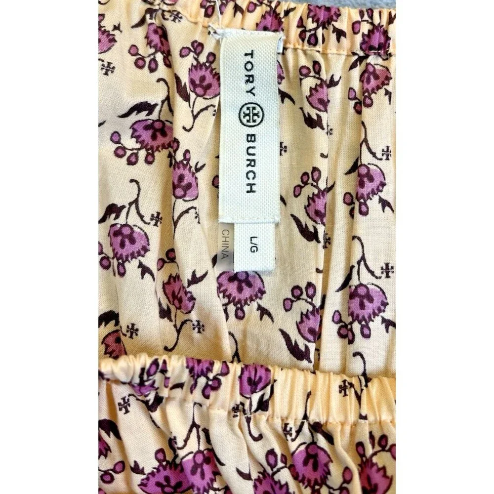 Tory Burch NEW spaghetti strap summer jumpsuit boho cottagecore tie belt Large